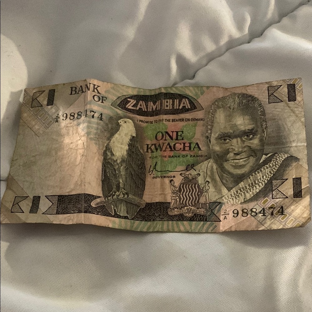 Zambian One Kwacha Banknote 🇿🇲
